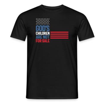 God's Children are Not for Sale - Men's T-Shirt - black - Front - AI Model Male 178 light (178cm)