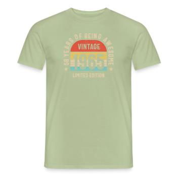 Jahrgang 1965 - 58. Geburtstag - Männer T-Shirt - Sage - Vorne - AI Model Male 178 light (178cm)