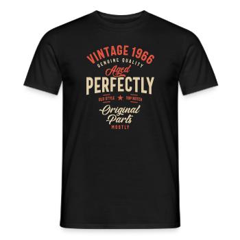 Millésime 1966 - 57ème anniversaire - T-shirt homme - noir - Devant - AI Model Male 178 light (178cm)