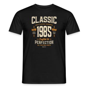 Classique 1985 Anniversaire 38 ans - T-shirt homme - noir - Devant - AI Model Male 178 light (178cm)