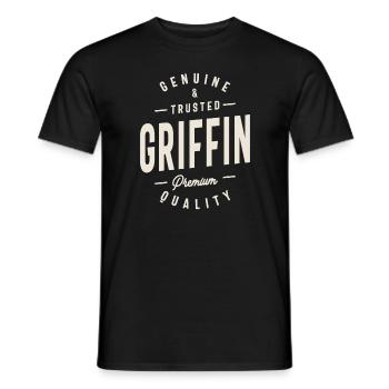 Griffin Genuine and Trusted Griffin Name - Men's T-Shirt - black - Front - AI Model Male 178 light (178cm)