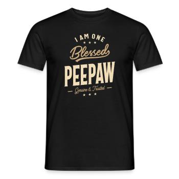 Peepaw Design - Grandpa - Men's T-Shirt - black - Front - AI Model Male 178 light (178cm)