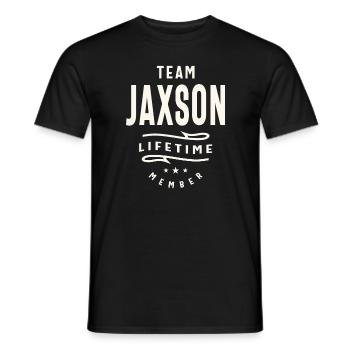 Membre à vie de l’équipe Jaxson Nom personnalisé Jaxson - T-shirt homme - noir - Devant - AI Model Male 178 light (178cm)