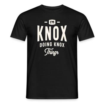 Je suis Knox faire Knox choses nom personnalisé Knox - T-shirt homme - noir - Devant - AI Model Male 178 light (178cm)