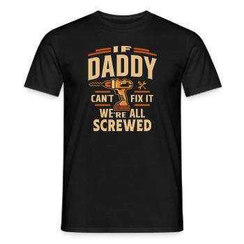 Wenn Papa es nicht reparieren kann Lustiger Handwerker Opa - Männer T-Shirt - Schwarz - Vorne - AI Model Male 178 light (178cm)