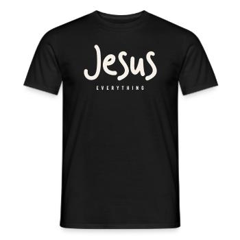 Jésus Tout Citation chrétienne inspirante - T-shirt homme - noir - Devant - AI Model Male 178 light (178cm)