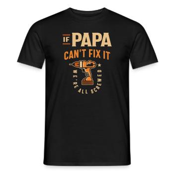 Wenn Papa es nicht reparieren kann, lustiger Handwerker Opa - Männer T-Shirt - Schwarz - Vorne - AI Model Male 178 light (178cm)