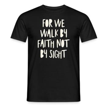 Marcher par la foi citation chrétienne inspirante - T-shirt homme - noir - Devant - AI Model Male 178 light (178cm)
