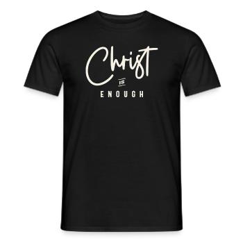 Christus ist genug inspirierendes christliches Zitat - Männer T-Shirt - Schwarz - Vorne - AI Model Male 178 light (178cm)