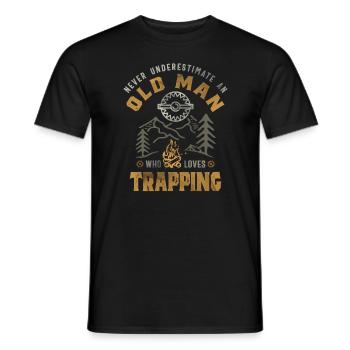 Fallenstellen Jagd Fallensteller - Männer T-Shirt - Schwarz - Vorne - AI Model Male 178 light (178cm)
