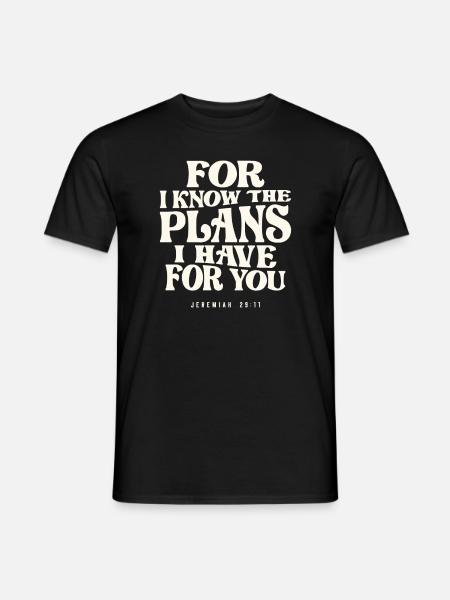 Jeremia 29:11 Göttliche Pläne warten auf uns - christlich - Männer T-Shirt - Schwarz