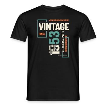 1953 71e anniversaire cadeaux 71 ans hommes femmes - T-shirt homme - noir - Devant - AI Model Male 178 light (178cm)