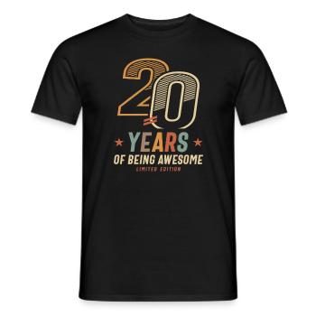 20 Jahre Awesome 2004 20. Geburtstag - Männer T-Shirt - Schwarz - Vorne - AI Model Male 178 light (178cm)