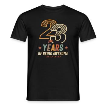 23 Jahre großartig sein 2001 23. Geburtstag - Männer T-Shirt - Schwarz - Vorne - AI Model Male 178 light (178cm)
