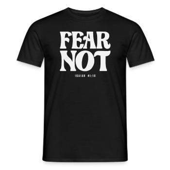 Fear Not Isaiah 41:10 Bible Verse Christian - Men's T-Shirt - black - Front - AI Model Male 178 light (178cm)