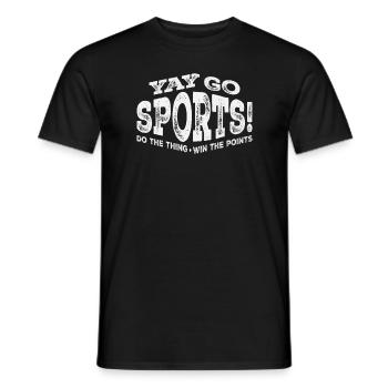 Yay Go Sports - Lustiger Sarkastischer Sport - Männer T-Shirt - Schwarz - Vorne - AI Model Male 178 light (178cm)