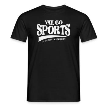 Yay Go Sports - Do The Thing Win The Points - Men's T-Shirt - black - Front - AI Model Male 178 light (178cm)