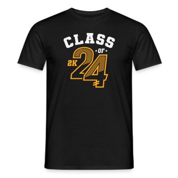 Graduation 2024 - Class Of 2024 - Men's T-Shirt - black - Front - AI Model Male 178 light (178cm)