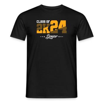Class Of 2024 Senior - Graduation 2024 - Men's T-Shirt - black - Front - AI Model Male 178 light (178cm)