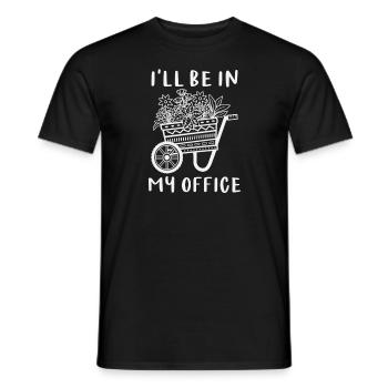 I'll Be In My Office Garden Gardening - Men's T-Shirt - black - Front - AI Model Male 178 light (178cm)