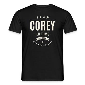 Team Corey Lebenslanges Mitglied Lustiger Name Corey - Männer T-Shirt - Schwarz - Vorne - AI Model Male 178 light (178cm)