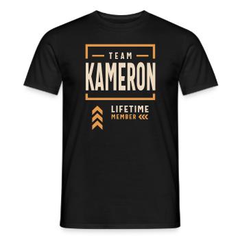 Team Kameron Lebenslanges Mitglied Lustiger Name Kameron - Männer T-Shirt - Schwarz - Vorne - AI Model Male 178 light (178cm)