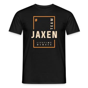 Membre à vie de l’équipe Jaxen - Nom Jaxen - T-shirt homme - noir - Devant - AI Model Male 178 light (178cm)