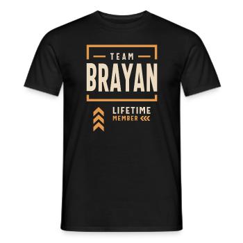 Team Brayan Lebenslanges Mitglied Lustiger Name Brayan - Männer T-Shirt - Schwarz - Vorne - AI Model Male 178 light (178cm)