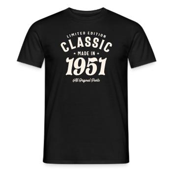 1951 Geschenke zum 73. Geburtstag 73 Jahre alte Männer Frauen - Männer T-Shirt - Schwarz - Vorne - AI Model Male 178 light (178cm)