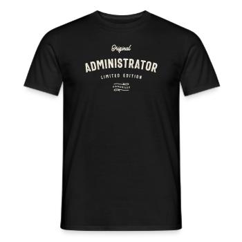 Original Administrator Job Occupation - Men's T-Shirt - black - Front - AI Model Male 178 light (178cm)
