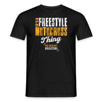 C’est un truc de motocross freestyle - Motocross Rider - T-shirt homme - noir - Devant - AI Model Male 178 light (178cm)