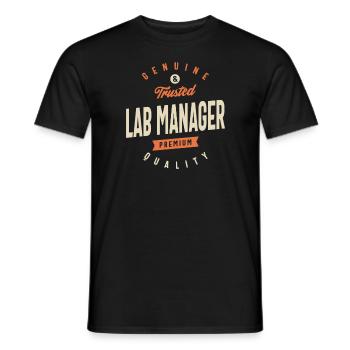 Funny Job Occupation - Lab Manager - Men's T-Shirt - black - Front - AI Model Male 178 light (178cm)