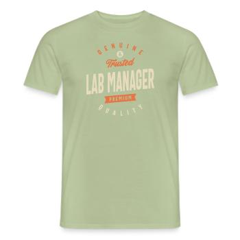 Funny Job Occupation - Lab Manager - Men's T-Shirt - sage - Front - AI Model Male 178 light (178cm)