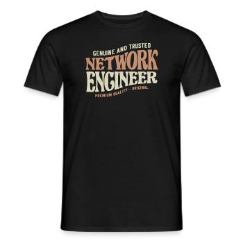 Fier ingénieur réseau - T-shirt homme - noir - Devant - AI Model Male 178 light (178cm)
