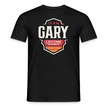 Équipe Gary Membre à vie Drôle de prénom Gary - T-shirt homme - noir - Devant - AI Model Male 178 light (178cm)