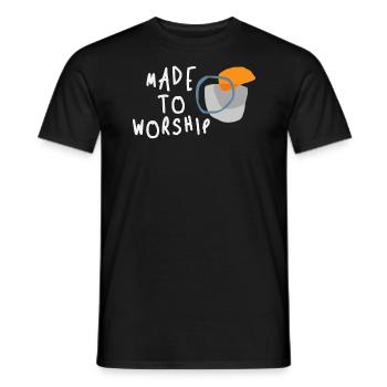 Made to Worship - Inspiring Christian - Men's T-Shirt - black - Front - AI Model Male 178 light (178cm)