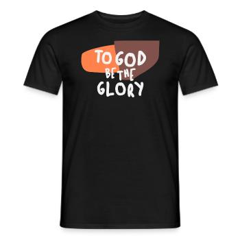 Gott sei die Ehre - Inspirierendes christliches Zitat - Männer T-Shirt - Schwarz - Vorne - AI Model Male 178 light (178cm)