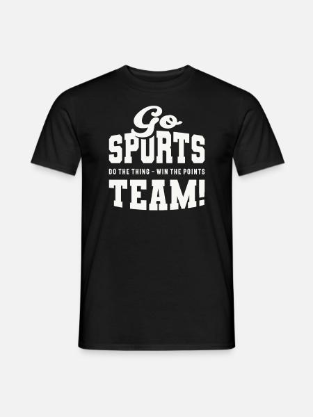 Auf geht's zum Sportteam! Lustige Sportarten - Männer T-Shirt - Schwarz