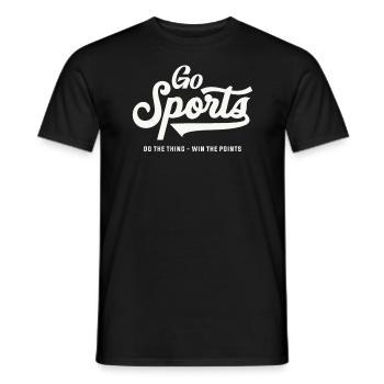 Go Sports - Funny Sports - Men's T-Shirt - black - Front - AI Model Male 178 light (178cm)