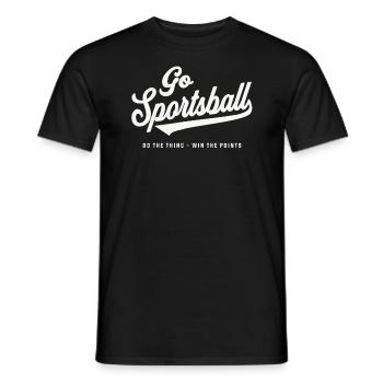 Yay Go Sportsball - Lustige Sportarten - Männer T-Shirt - Schwarz - Vorne - AI Model Male 178 light (178cm)