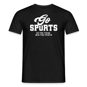 Go Sports - Funny Sports - Men's T-Shirt - black - Front - AI Model Male 178 light (178cm)