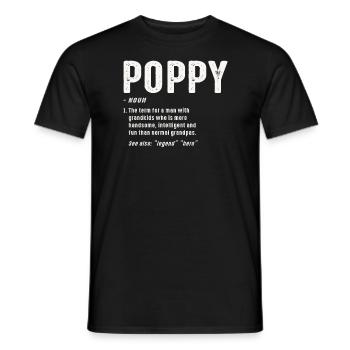 Poppy Definition - Men's T-Shirt - black - Front - AI Model Male 178 light (178cm)