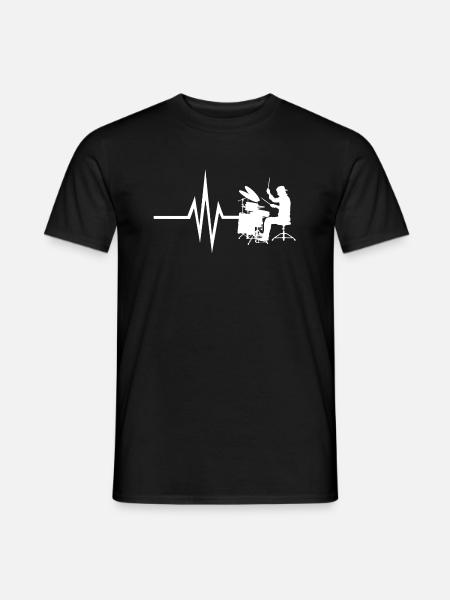 Mon cœur bat pour les percussions - Drum Instrument - T-shirt homme - noir