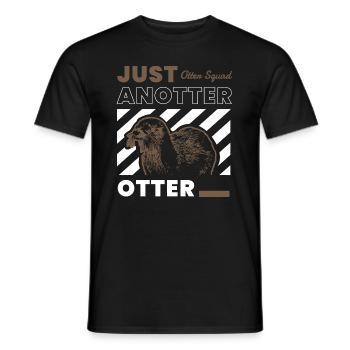 Anotter Otter Ironischer süßer Seeotter Wildtier - Männer T-Shirt - Schwarz - Vorne - AI Model Male 178 light (178cm)