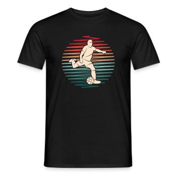 Football Player Football Player Vintage Footballer - Men's T-Shirt - black - Front - AI Model Male 178 light (178cm)