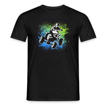 Quad Bike Quad Rider Offroad Boys ATV - Men's T-Shirt - black - Front - AI Model Male 178 light (178cm)