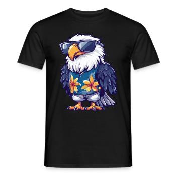 Eagle Comique Drôle d’été - T-shirt homme - noir - Devant - AI Model Male 178 light (178cm)