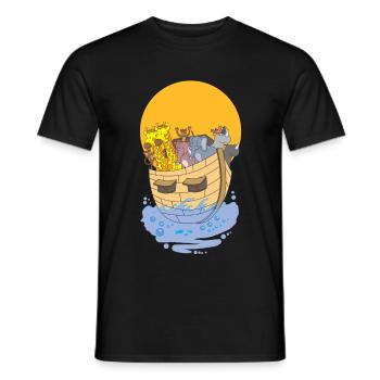 T-Shirt Tiere Afrika - Männer T-Shirt - Schwarz - Vorne - AI Model Male 178 light (178cm)