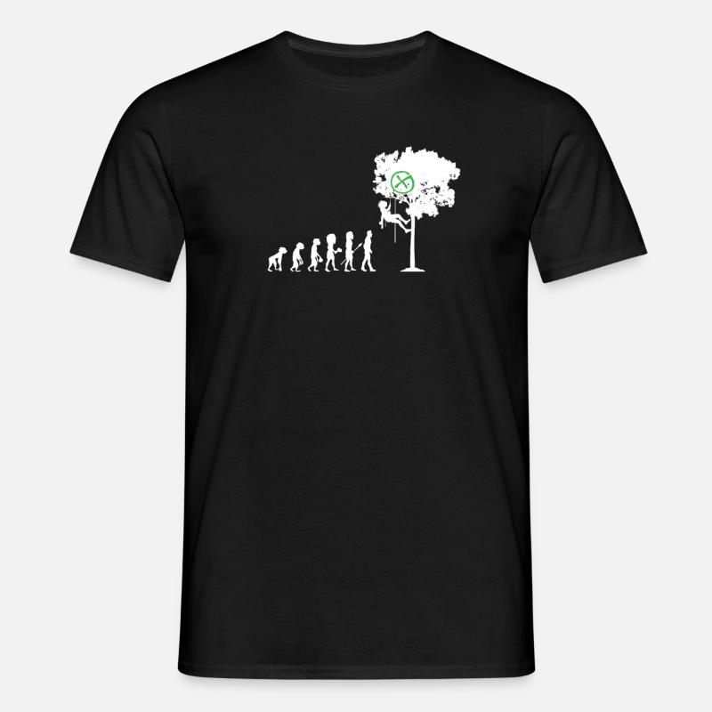 Evolution Geocaching - Männer T-Shirt - Schwarz