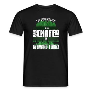 Schäfer Schafe Schaf Hirte Geschenk - Männer T-Shirt - Schwarz - Vorne - AI Model Male 178 light (178cm)